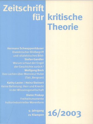 cover image of Zeitschrift für kritische Theorie / Zeitschrift für kritische Theorie, Heft 16